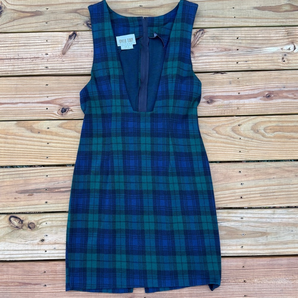 Byer Too Vintage 90s Plaid Jumper Dress